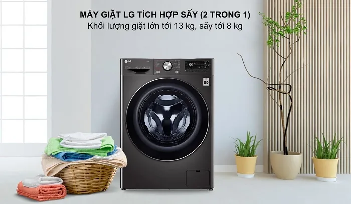 Máy giặt LG 13 Kg FV1413H3BA tích hợp 2n1